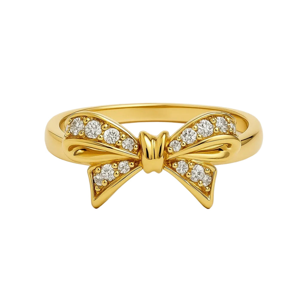 ANILLO VALENTINO COSTA LAZO DORADO CON CIRCONITAS