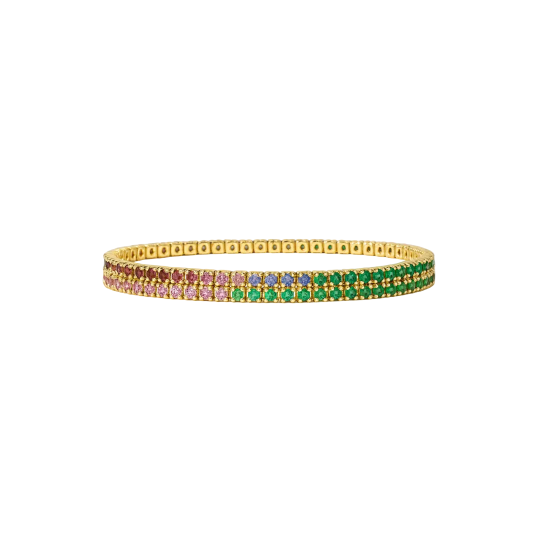 PULSERA VALENTINO COSTA TENNIS MULTICOLOR CON CIRCONITAS