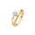 ANILLO VALENTINO COSTA SOLITARIO DOBLE ARO CON CIRCONITA