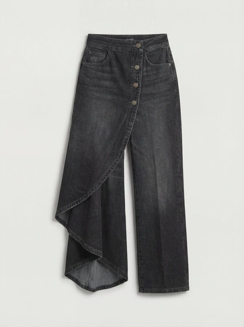 AITANA | PANTALÓN PALAZZO DENIM CRUZADO