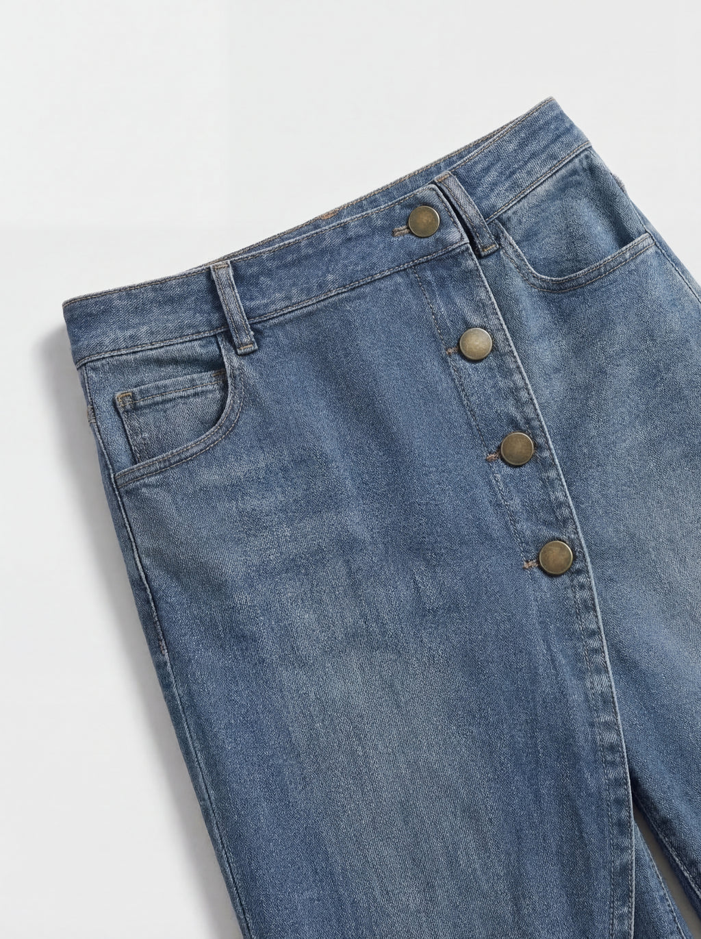 AITANA | PANTALÓN PALAZZO DENIM CRUZADO