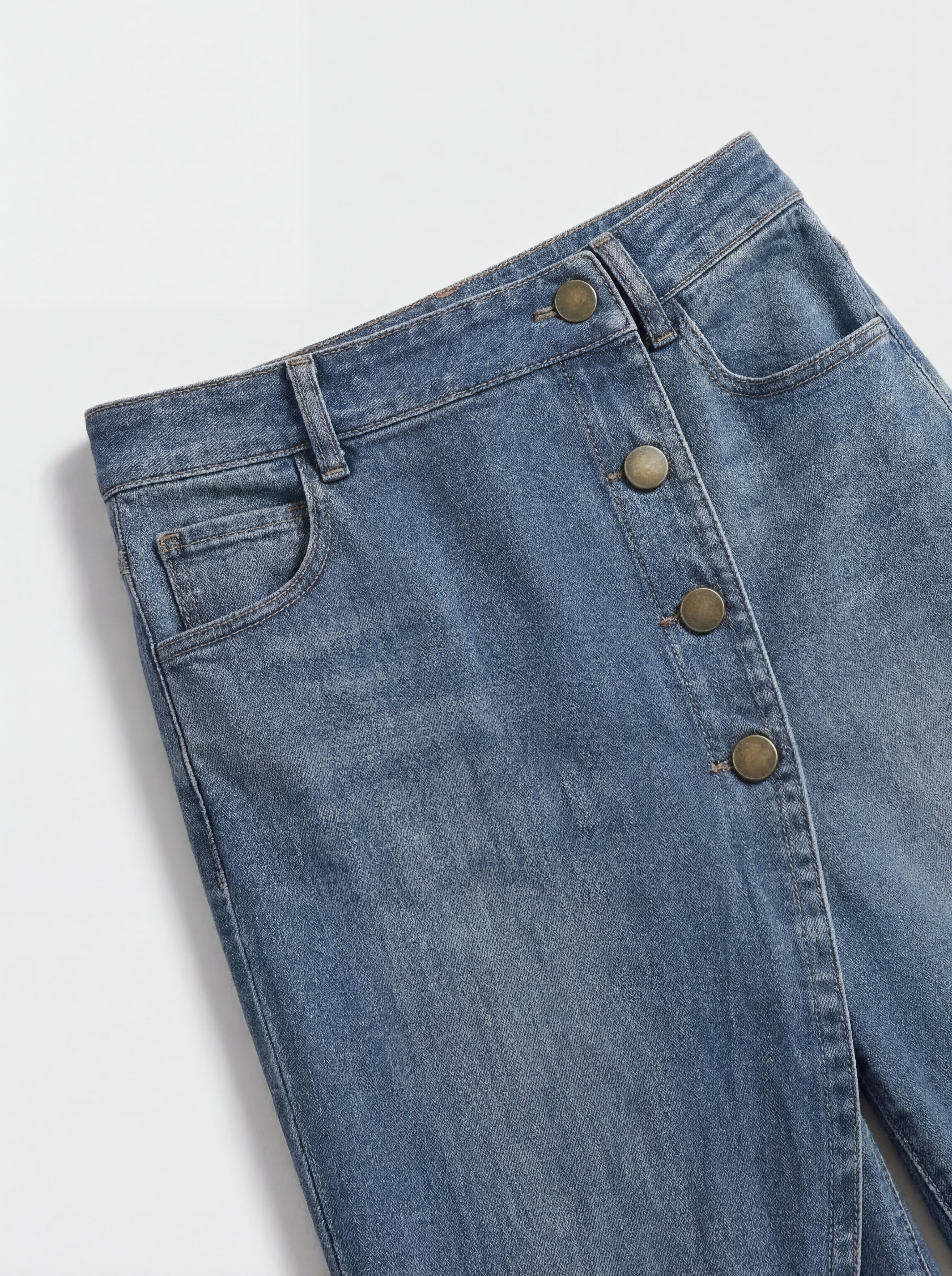 AITANA | PANTALÓN PALAZZO DENIM CRUZADO