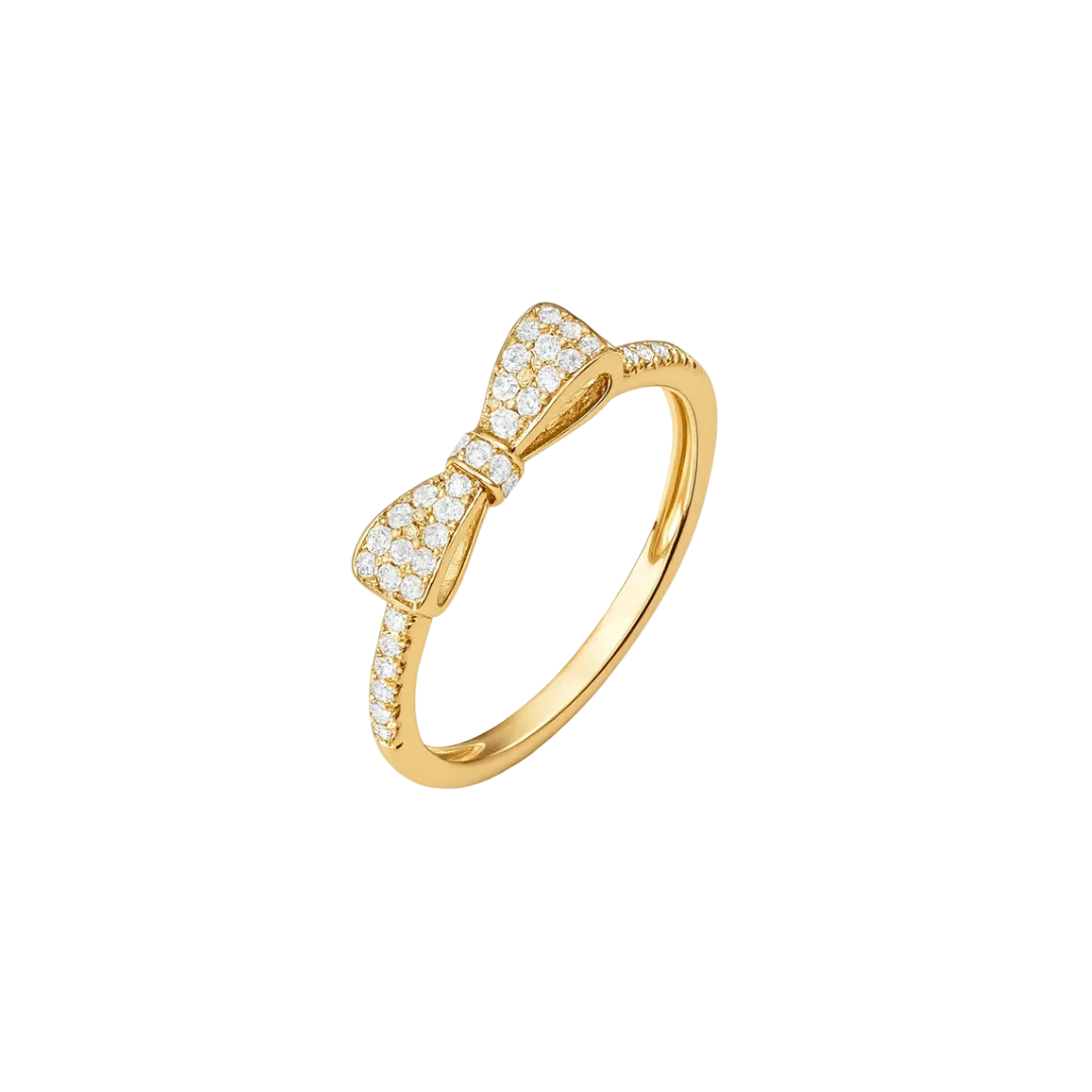 ANILLO VALENTINO COSTA DORADO LAZO CON CIRCONITAS