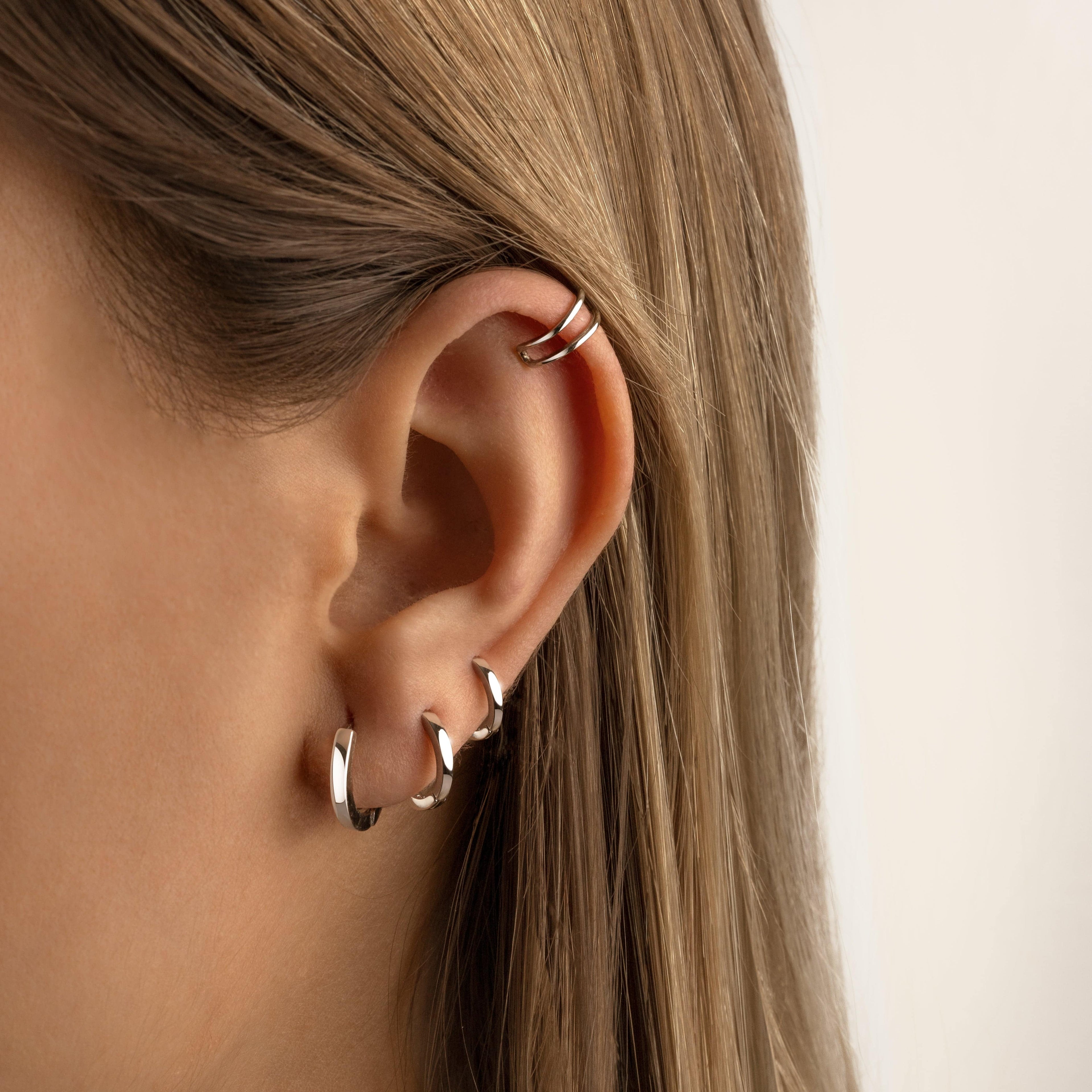 PENDIENTES VALENTINO COSTA AROS FINOS CON CIRCONITAS