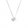 COLLAR VALENTINO COSTA CORAZÓN PLATEADO CON CIRCONITAS
