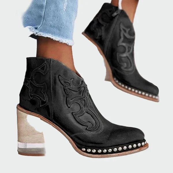 ALEJANDRA | BOTAS DE CUERO BORDADAS