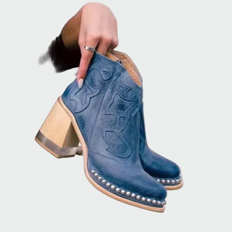 ALEJANDRA | BOTAS DE CUERO BORDADAS