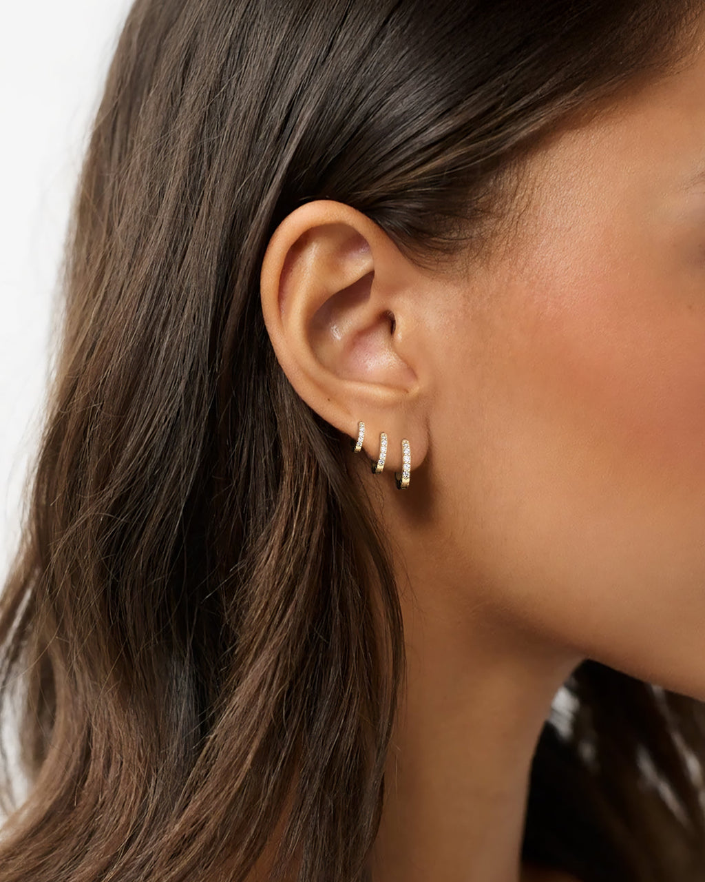 PENDIENTES VALENTINO COSTA AROS PLATEADOS CON CIRCONITAS