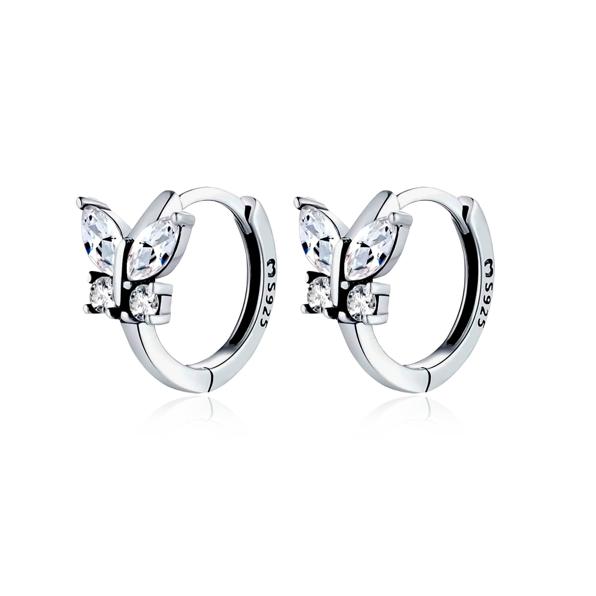 PENDIENTES VALENTINO COSTA ARO PLATEADO CON CIRCONITAS