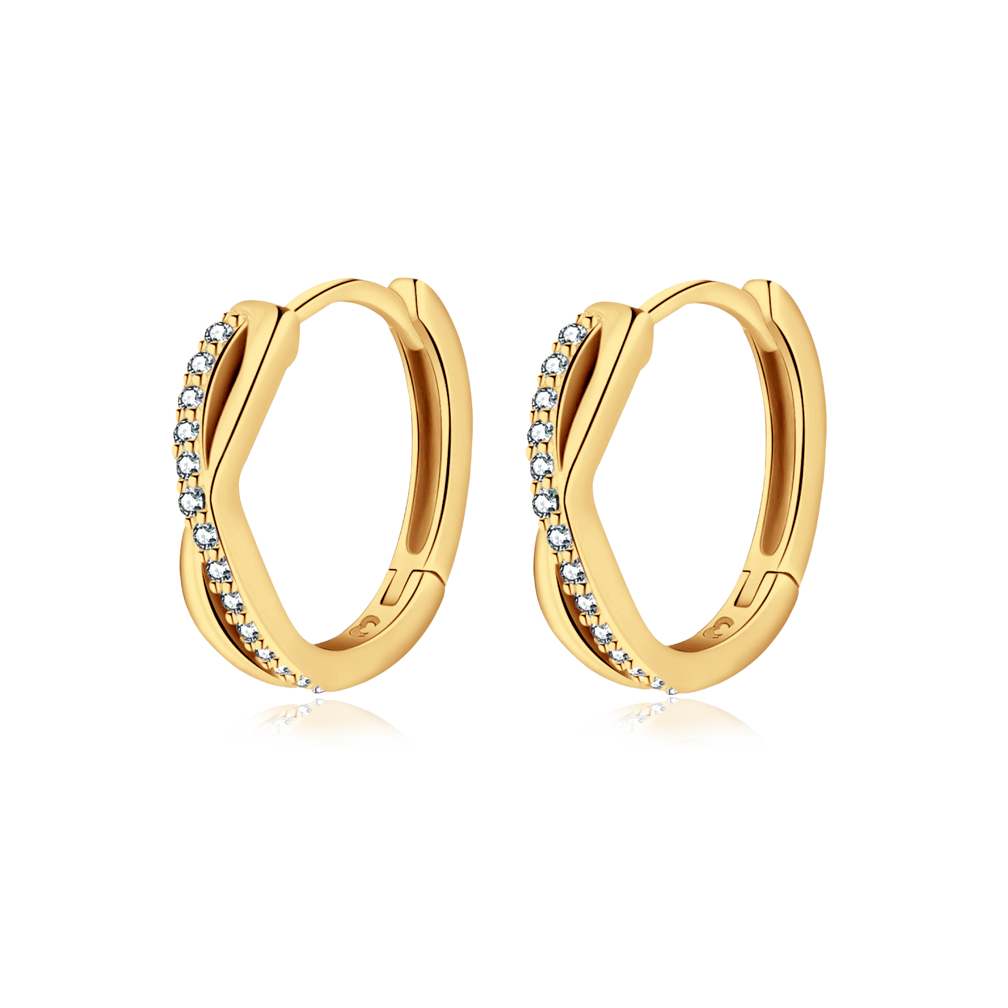 PENDIENTES VALENTINO COSTA ARO DORADO CON CIRCONITAS