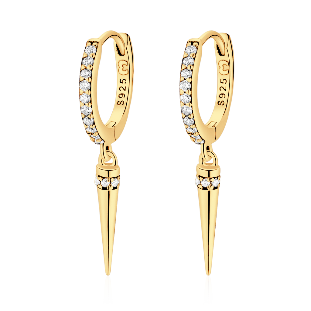 PENDIENTES VALENTINO COSTA SPIKE CON CIRCONITAS