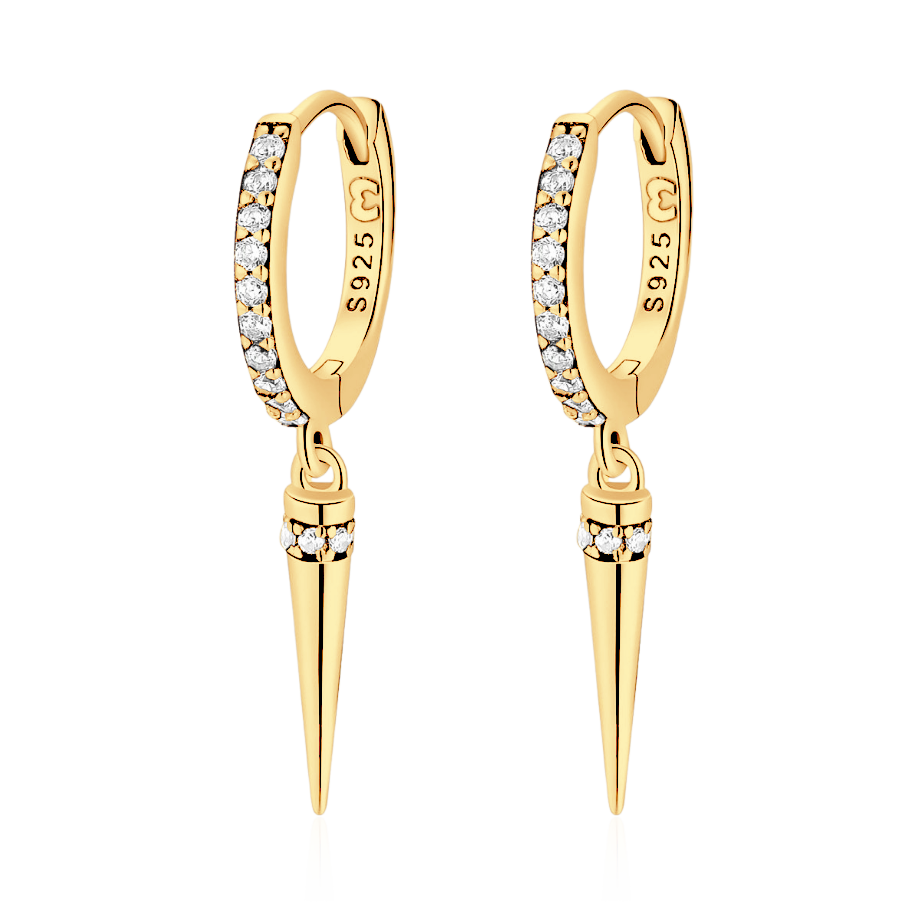 PENDIENTES VALENTINO COSTA SPIKE CON CIRCONITAS