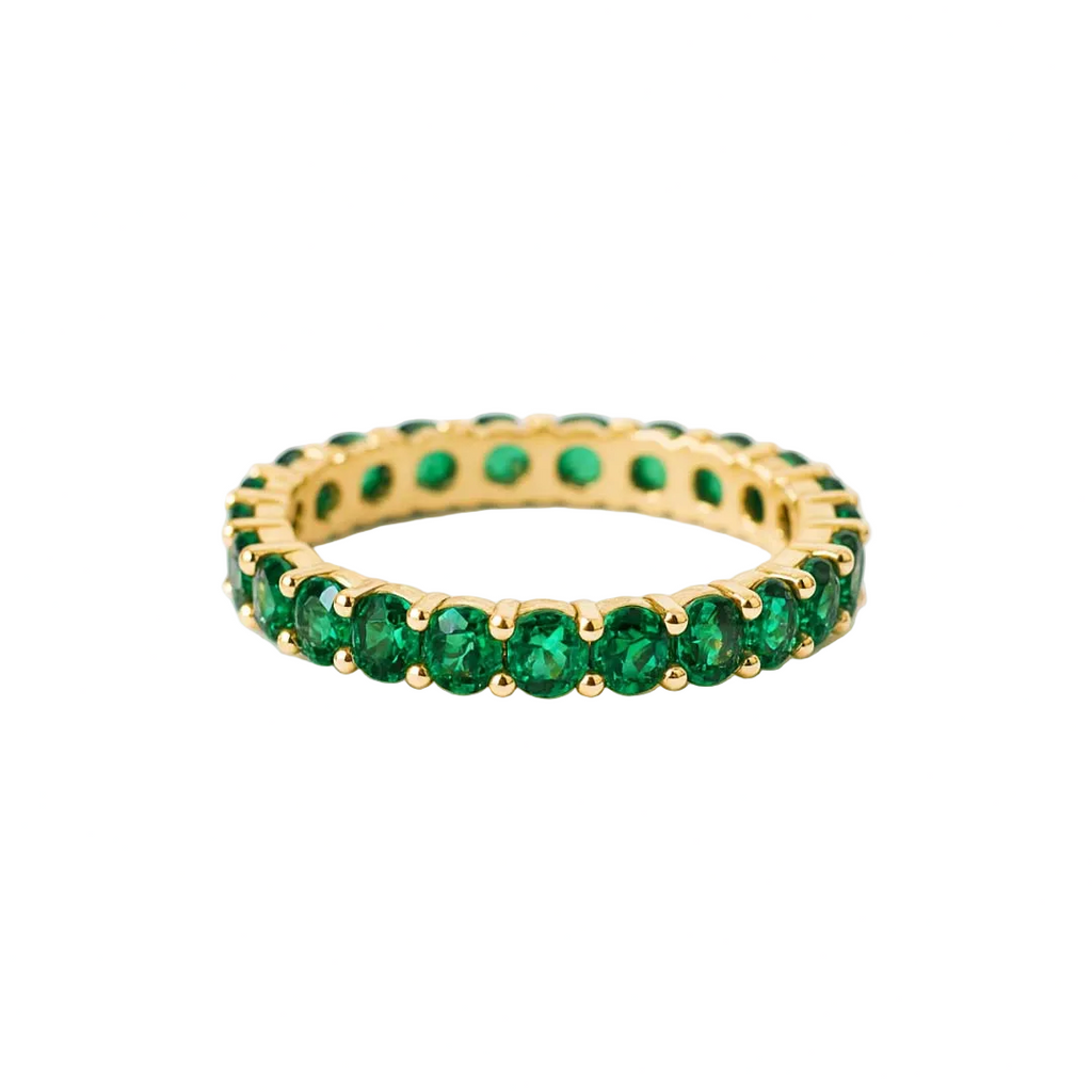 ANILLO VALENTINO COSTA ETERNITY VERDE CON CIRCONITAS
