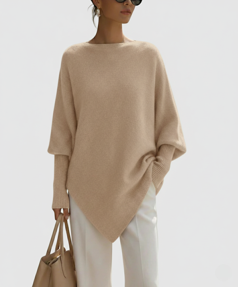 OLIVIA | JERSEY OVERSIZE TIPO PONCHO ELEGANTE