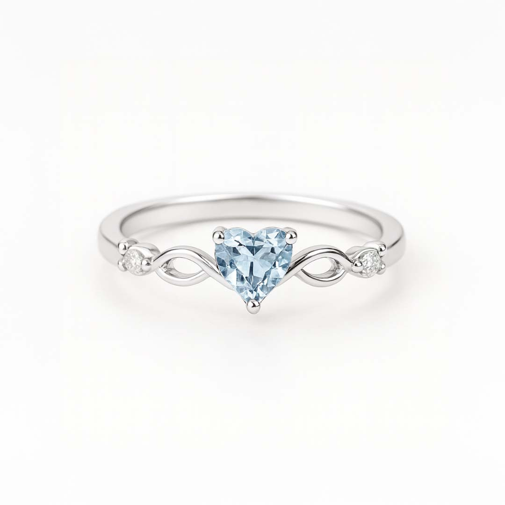 ANILLO VALENTINO COSTA DORADO CORAZÓN CON CIRCONITA DE COLOR