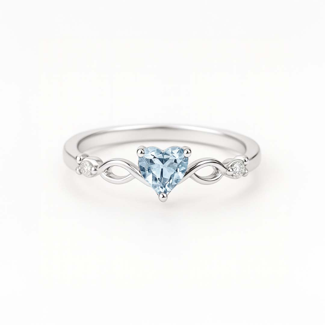 ANILLO VALENTINO COSTA DORADO CORAZÓN CON CIRCONITA DE COLOR