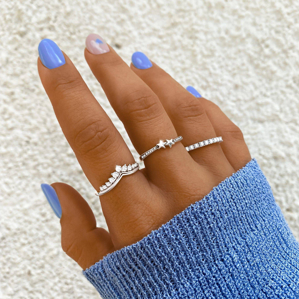 ANILLO VALENTINO COSTA ABIERTO EN V CON CIRCONITAS