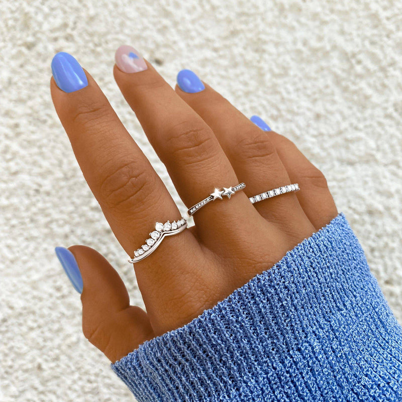 ANILLO VALENTINO COSTA ABIERTO EN V CON CIRCONITAS