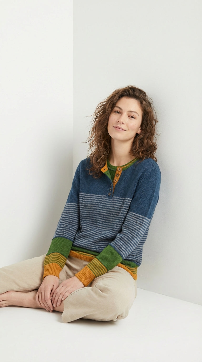 Nadja | Suéter de rayas con detalles elegantes