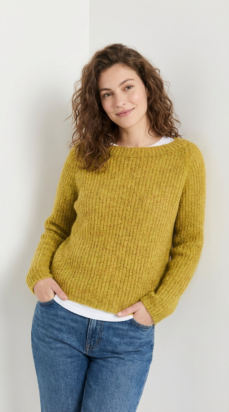 Yara | Jersey clásico de punto para mujer con cuello redondo