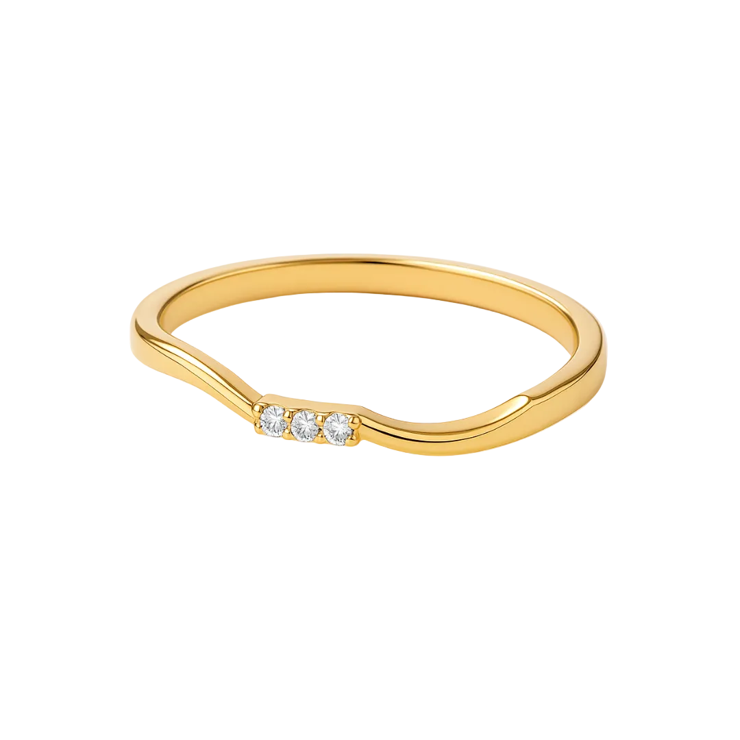 ANILLO VALENTINO COSTA DORADO FINO CON CIRCONITAS