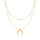 COLLAR VALENTINO COSTA DORADO DOBLE CON LUNA