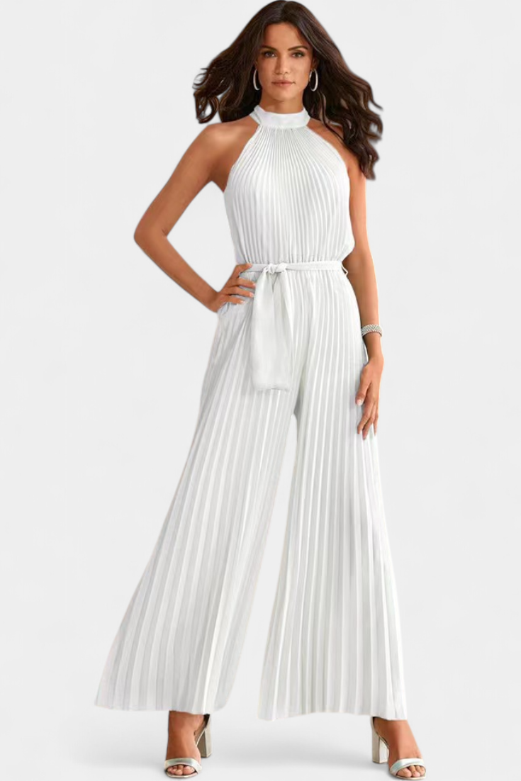 Patrizia Mono Palazzo Plisado con Cuello Halter