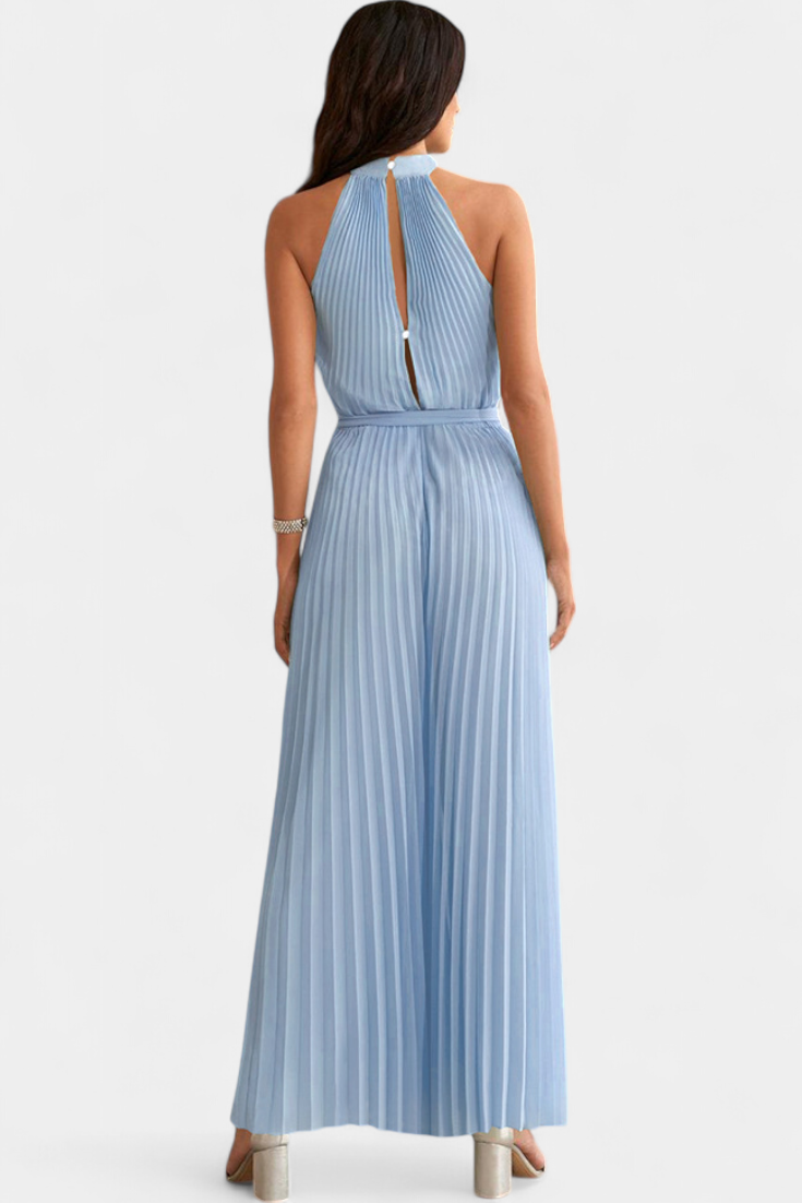 Patrizia Mono Palazzo Plisado con Cuello Halter