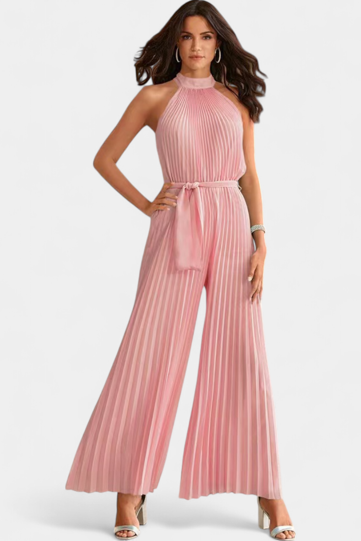 Patrizia Mono Palazzo Plisado con Cuello Halter