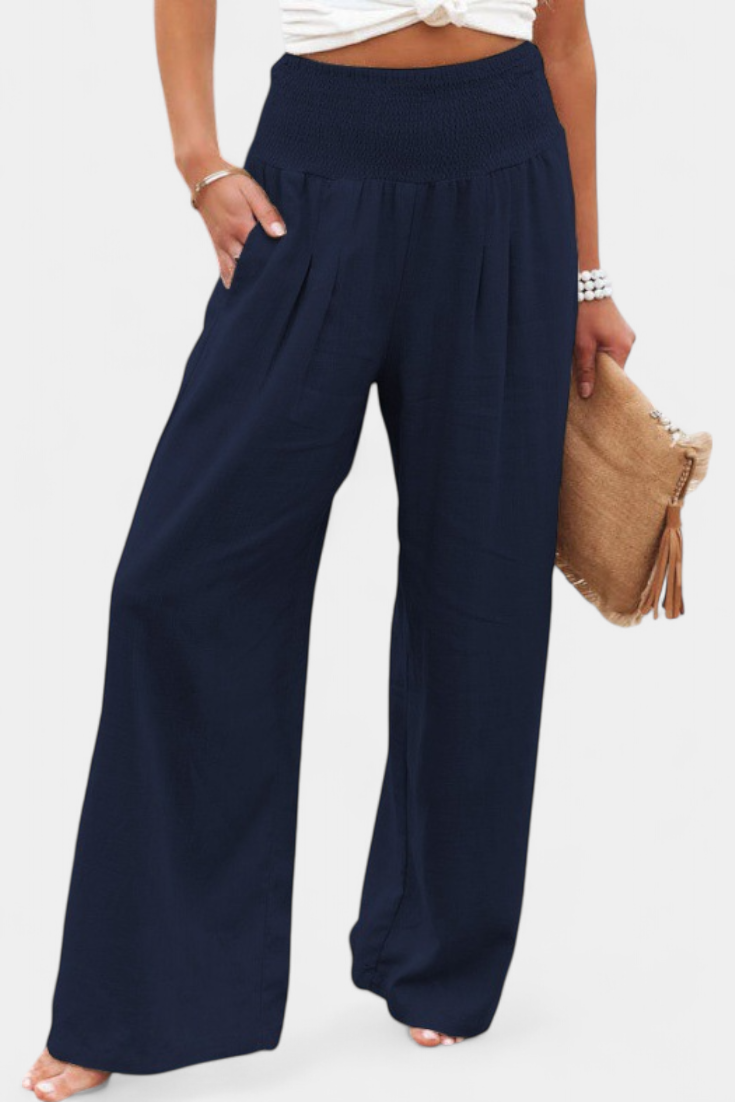Lexia | Pantalón de Algodón y Lino con Corte Fluido y Elegancia Natural