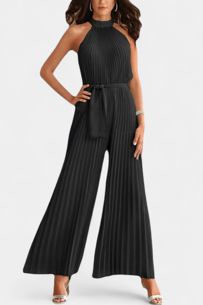 Patrizia Mono Palazzo Plisado con Cuello Halter