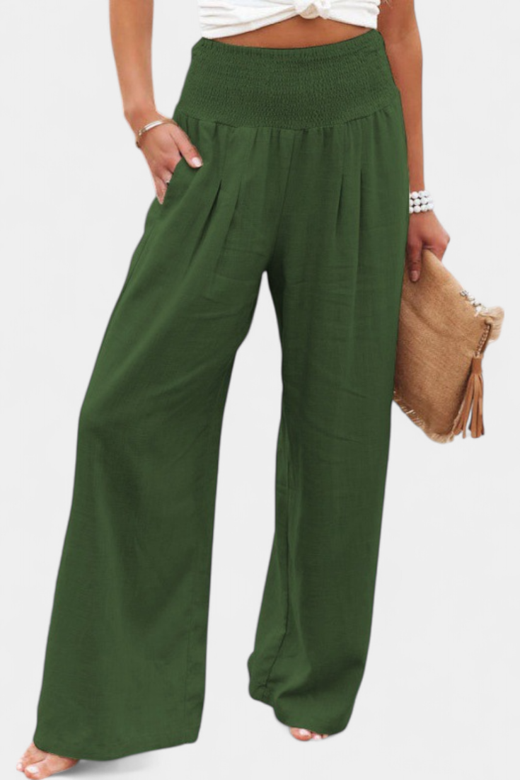 Lexia | Pantalón de Algodón y Lino con Corte Fluido y Elegancia Natural