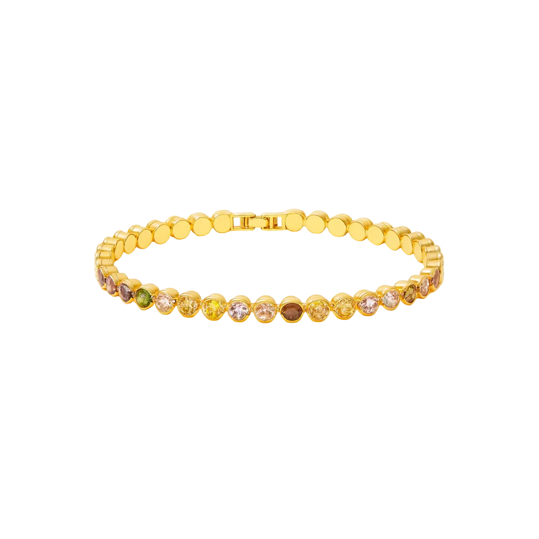 PULSERA VALENTINO COSTA DORADA CON CIRCONITAS