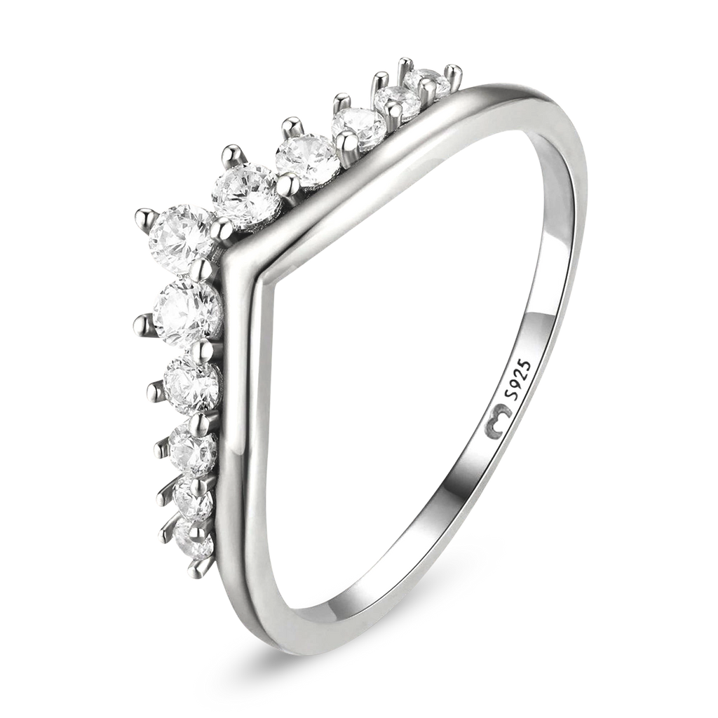 ANILLO VALENTINO COSTA ABIERTO EN V CON CIRCONITAS