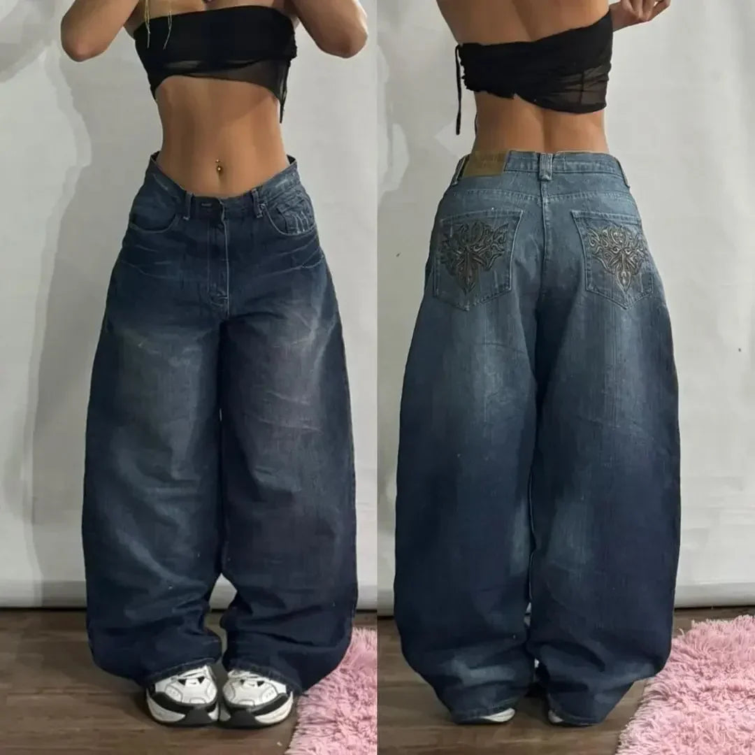 JEANS HIGH STREET WIDE LEG CINTURA ALTA