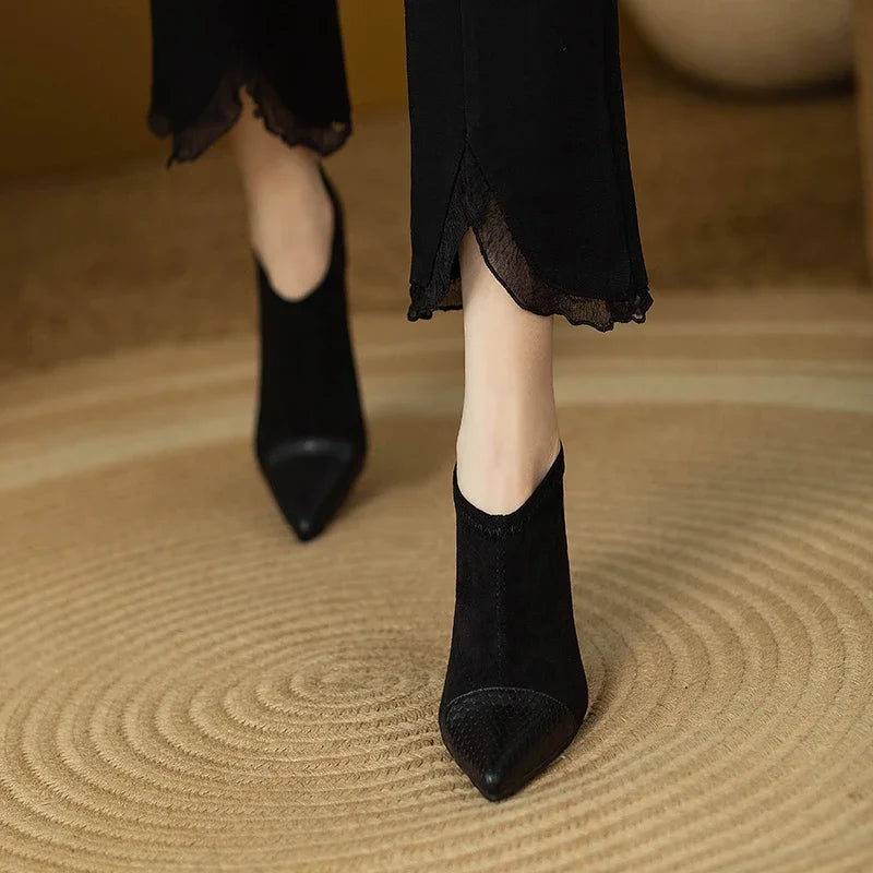 Tacones de Cuero Genuino Veronica