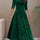 Valeria | Vestido Verde de terciopelo elegante con mangas largas