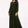 Isabel | Vestido Verde de terciopelo con cuello redondo, mangas farol y bajo amplio