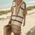 Vestido corto de lino con aire bohemio