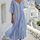 Vestido de lino con rayas mediterráneas