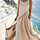 Vestido de lino sin mangas con pliegues chic