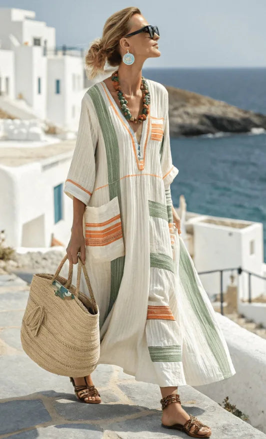 Vestido Mediterráneo Fluido