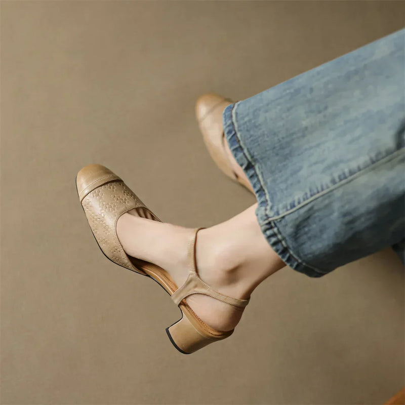 Tacones de Cuero Auténtico Valery