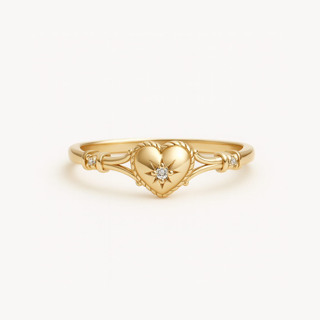 ANILLO VALENTINO COSTA CORAZÓN CON CIRCONITA