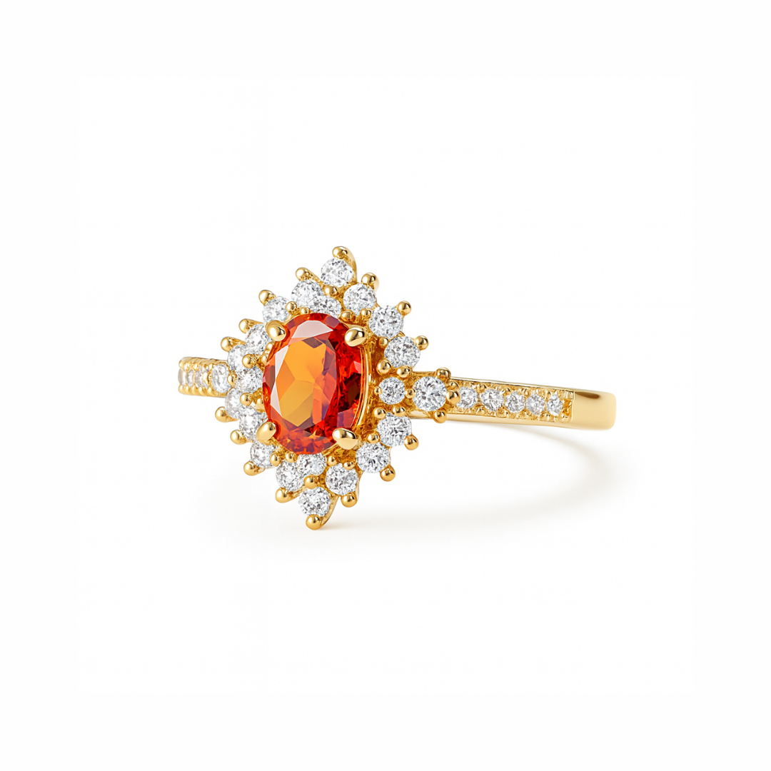 ANILLO VALENTINO COSTA HALO RUBÍ