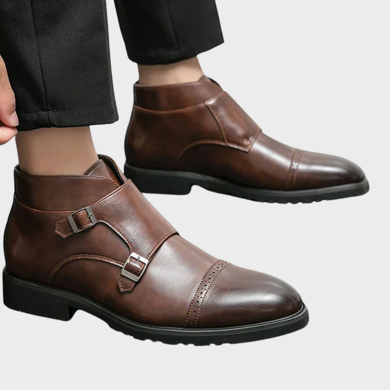 Parker | Botas de doble hebilla de cuero sintético