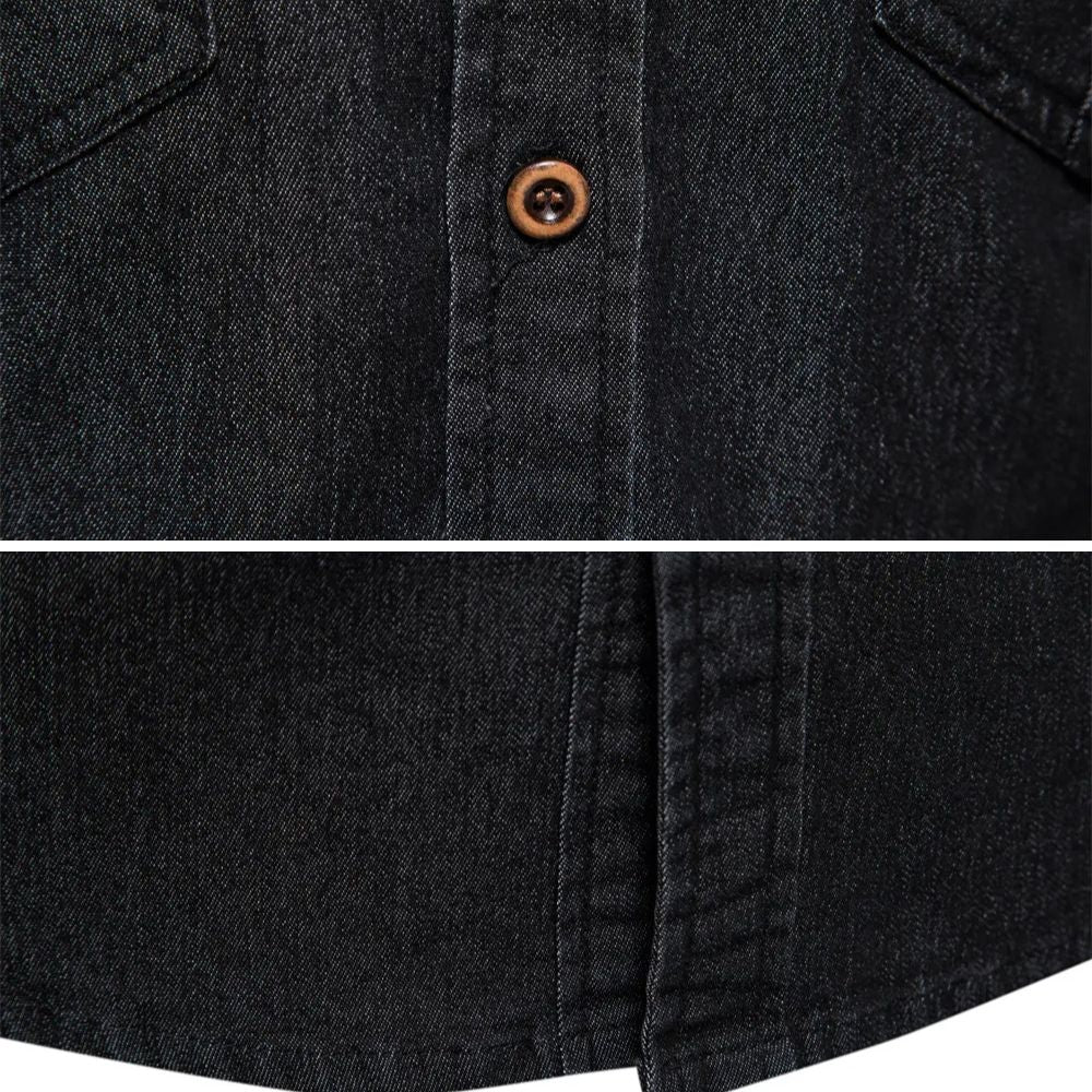 Santiago™ | Camisa de mezclilla de algodón de alta calidad