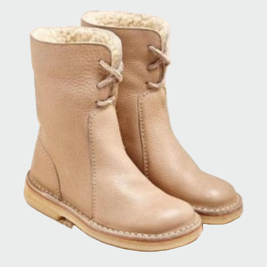 Alba | Botines De Cuero Impermeables Con Forro De Lana