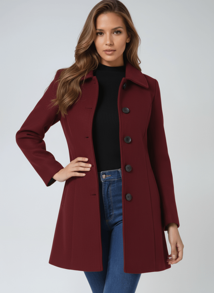 Helena | Abrigo de invierno para mujeres con un botón