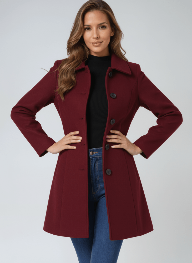 Helena | Abrigo de invierno para mujeres con un botón
